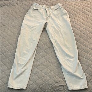 SHEIN Women's Straight Leg Jeans - Light Gray